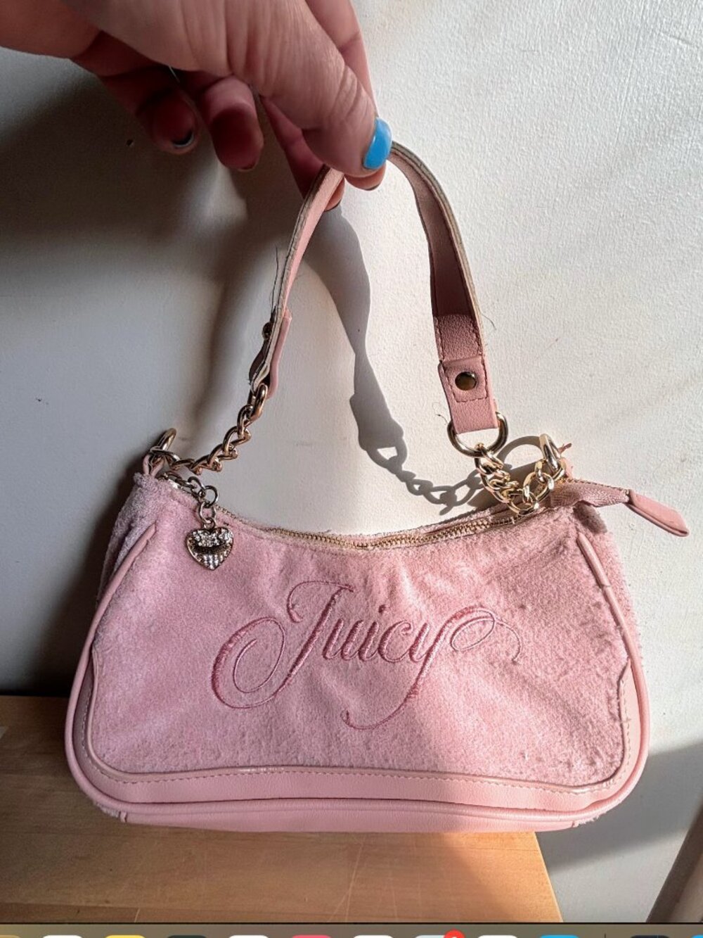 Vintage Y2K  Juicy couture raising star pink shoulder bag- PINK DIAMOND